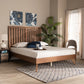Baxton Studio Saki Mid-Century Modern Walnut Brown Finished Wood King Size Platform Bed | Beds | Modishstore