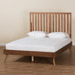 Baxton Studio Saki Mid-Century Modern Walnut Brown Finished Wood King Size Platform Bed | Beds | Modishstore - 5