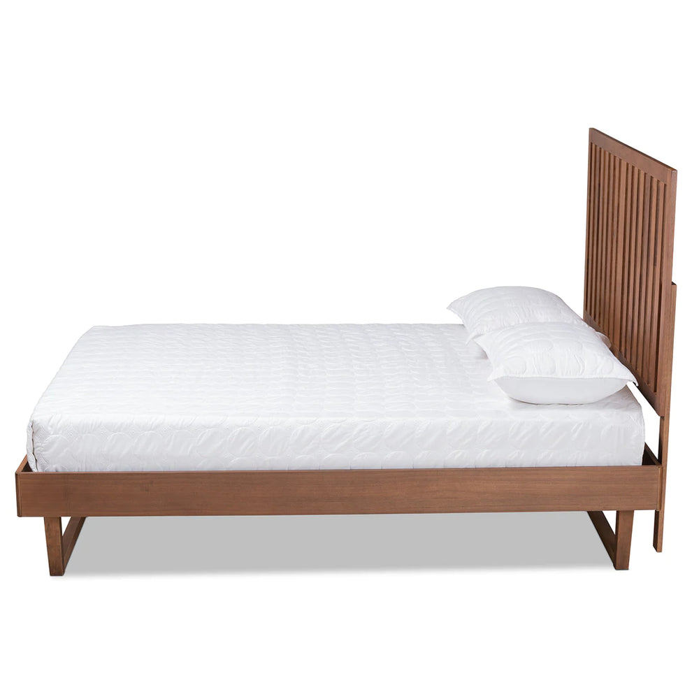 Baxton Studio Marin Modern and Contemporary Walnut Brown Finished Wood King Size Platform Bed | Beds | Modishstore - 7