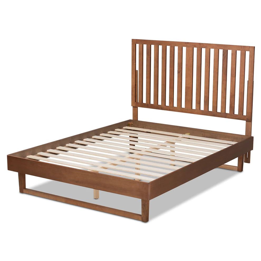 Baxton Studio Marin Modern and Contemporary Walnut Brown Finished Wood King Size Platform Bed | Beds | Modishstore - 6