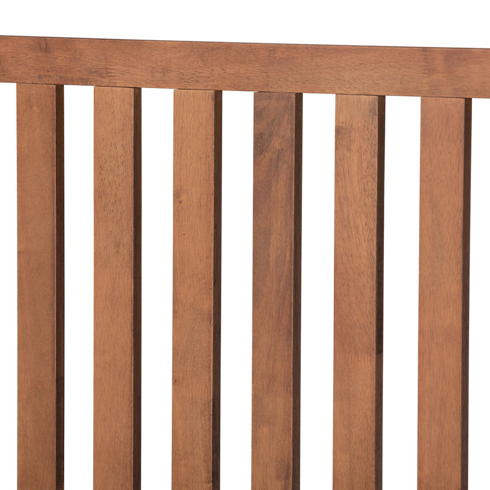 Baxton Studio Marin Modern and Contemporary Walnut Brown Finished Wood King Size Platform Bed | Beds | Modishstore - 5