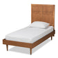 baxton studio rin mid century modern walnut brown finished wood twin size platform bed | Modish Furniture Store-2