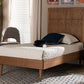 Baxton Studio Rin Mid-Century Modern Walnut Brown Finished Wood Twin Size Platform Bed | Modishstore | Beds