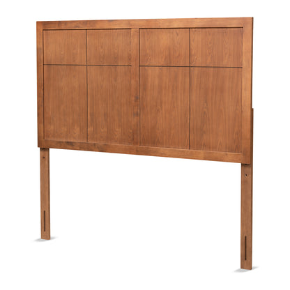 Baxton Studio Monroe Modern Transitional and Rustic Ash Walnut Finished Wood Full Size Headboard | Headboards | Modishstore