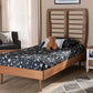 Baxton Studio Rayna Mid-Century Modern Walnut Brown Finished Wood Twin Size Platform Bed | Beds | Modishstore