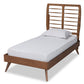 baxton studio yana mid century modern walnut brown finished wood twin size platform bed | Modish Furniture Store-2