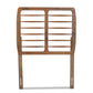 baxton studio carolyn mid century modern ash walnut finished wood twin size headboard | Modish Furniture Store-3