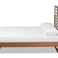 baxton studio lucie modern and contemporary walnut brown finished wood queen size platform bed | Modish Furniture Store-3