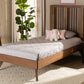Baxton Studio Takeo Mid-Century Modern Transitional Ash Walnut Finished Wood Twin Size Platform Bed | Modishstore | Beds