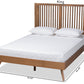 Baxton Studio Takeo Mid-Century Modern Transitional Ash Walnut Finished Wood King Size Platform Bed | Beds | Modishstore - 6