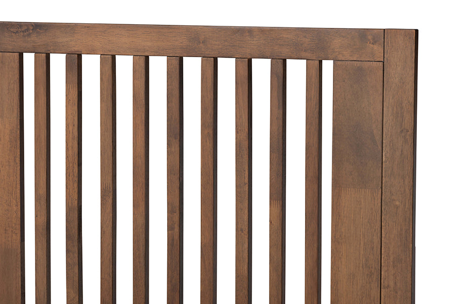 Baxton Studio Takeo Mid-Century Modern Transitional Ash Walnut Finished Wood King Size Platform Bed | Beds | Modishstore - 5