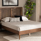 Baxton Studio Kioshi Mid-Century Modern Transitional Ash Walnut Finished Wood Full Size Platform Bed | Beds | Modishstore - 2