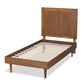 Baxton Studio Nicola Mid-Century Modern Transitional Ash Walnut Finished Wood Twin Size Platform Bed | Beds | Modishstore - 7