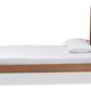 Baxton Studio Amira Mid-Century Modern Transitional Ash Walnut Finished Wood Twin Size Platform Bed | Beds | Modishstore - 3