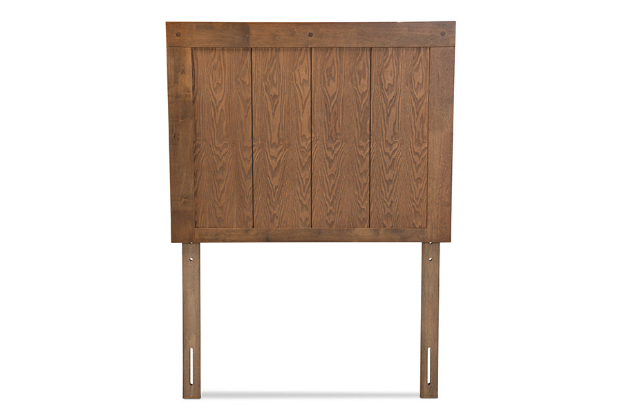 Baxton Studio Patwin Modern and Contemporary Transitional Ash Walnut Finished Wood Twin Size Headboard | Headboards | Modishstore - 4