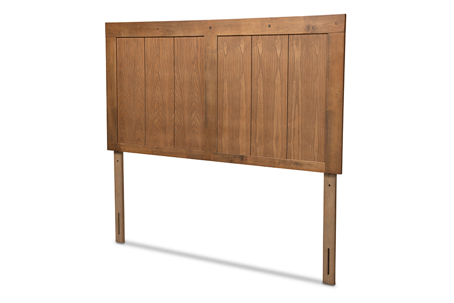 baxton studio patwin modern and contemporary transitional ash walnut finished wood full size headboard | Modish Furniture Store-2