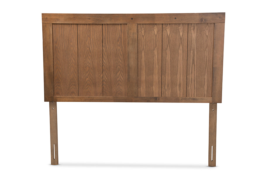 baxton studio patwin modern and contemporary transitional ash walnut finished wood full size headboard | Modish Furniture Store-3