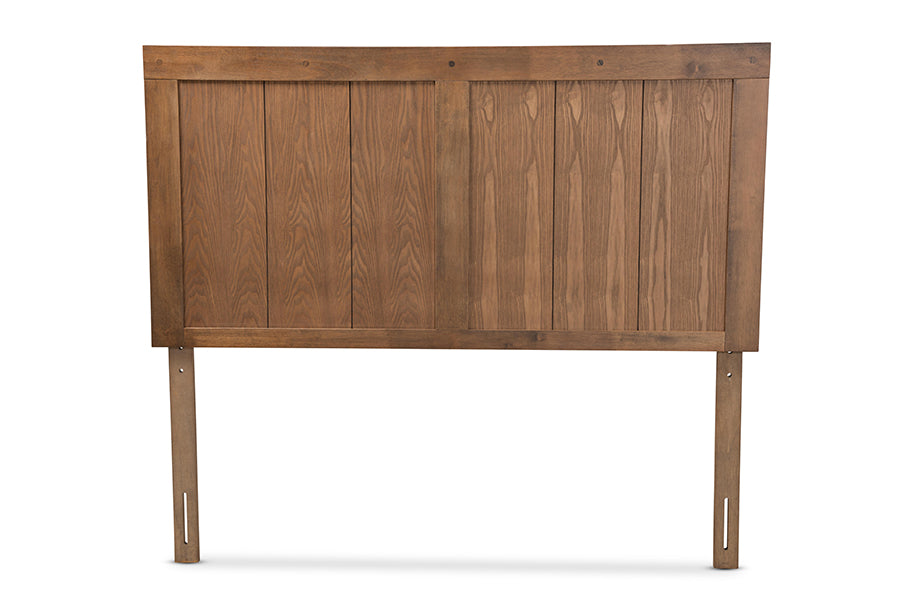 Baxton Studio Patwin Modern and Contemporary Transitional Ash Walnut Finished Wood Queen Size Headboard | Headboards | Modishstore - 4