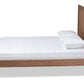 Baxton Studio Amira Mid-Century Modern Transitional Ash Walnut Finished Wood Queen Size Platform Bed | Beds | Modishstore - 3