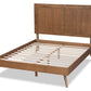 Baxton Studio Amira Mid-Century Modern Transitional Ash Walnut Finished Wood King Size Platform Bed | Beds | Modishstore - 7
