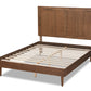 Baxton Studio Nicola Mid-Century Modern Transitional Ash Walnut Finished Wood Full Size Platform Bed | Beds | Modishstore - 7