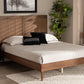 Baxton Studio Nicola Mid-Century Modern Transitional Ash Walnut Finished Wood King Size Platform Bed | Beds | Modishstore - 2