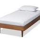 baxton studio rina mid century modern ash walnut finished wood twin size platform bed frame | Modish Furniture Store-2