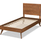 Baxton Studio Jiro Mid-Century Modern Walnut Brown Finished Wood Twin Size Platform Bed | Beds | Modishstore - 7