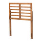 baxton studio salome mid century modern walnut brown finished wood twin size open slat headboard | Modish Furniture Store-2