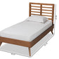 Baxton Studio Eris Mid-Century Modern Walnut Brown Finished Wood Twin Size Platform Bed | Beds | Modishstore - 4
