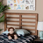 Baxton Studio Salome Mid-Century Modern Walnut Brown Finished Wood Twin Size Open Slat Headboard | Modishstore | Headboards