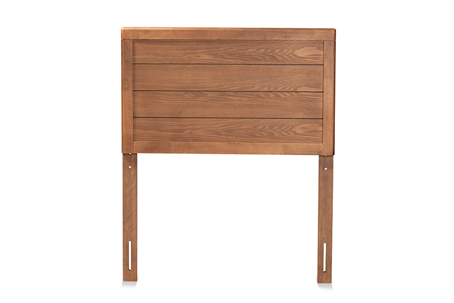 Baxton Studio Seren Mid-Century Modern Walnut Brown Finished Wood Twin Size Headboard | Headboards | Modishstore - 4