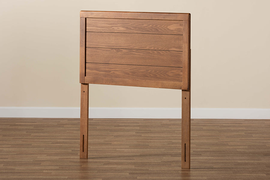 Baxton Studio Seren Mid-Century Modern Walnut Brown Finished Wood Twin Size Headboard | Headboards | Modishstore - 3