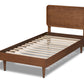 Baxton Studio Gisa Mid-Century Modern Transitional Walnut Brown Finished Wood Twin Size Platform Bed | Beds | Modishstore - 7