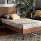 Baxton Studio Gisa Mid-Century Modern Transitional Walnut Brown Finished Wood Twin Size Platform Bed | Beds | Modishstore