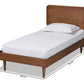 Baxton Studio Gisa Mid-Century Modern Transitional Walnut Brown Finished Wood Twin Size Platform Bed | Beds | Modishstore - 6