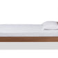 Baxton Studio Leola Mid-Century Modern Transitional Walnut Brown Finished Wood Twin Size Platform Bed | Beds | Modishstore - 3