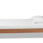 Baxton Studio Cilka Mid-Century Modern Light Grey Fabric Upholstered and Ash Walnut Finished Wood Twin Size Platform Bed | Beds | Modishstore - 6
