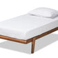 Baxton Studio Kaia Mid-Century Modern Walnut Brown Finished Wood King Size Platform Bed Frame | Beds | Modishstore - 6