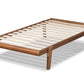 Baxton Studio Kaia Mid-Century Modern Walnut Brown Finished Wood King Size Platform Bed Frame | Beds | Modishstore - 7