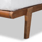 Baxton Studio Kaia Mid-Century Modern Walnut Brown Finished Wood Twin Size Platform Bed Frame | Beds | Modishstore - 4