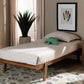 Baxton Studio Kaia Mid-Century Modern Walnut Brown Finished Wood King Size Platform Bed Frame | Beds | Modishstore - 2