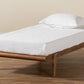 Baxton Studio Kaia Mid-Century Modern Walnut Brown Finished Wood Twin Size Platform Bed Frame | Beds | Modishstore - 2