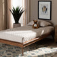 Baxton Studio Karine Mid-Century Modern Walnut Brown Finished Wood Twin Size Platform Bed Frame | Modishstore | Beds