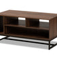 baxton studio flannery modern and contemporary walnut brown finished wood and black finished metal coffee table | Modish Furniture Store-2
