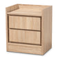 baxton studio hale modern and contemporary oak finished wood 1 door nightstand | Modish Furniture Store-2