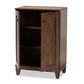 baxton studio nissa modern and contemporary walnut brown finished wood 2 door shoe storage cabinet | Modish Furniture Store-3