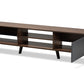 baxton studio clapton modern and contemporary multi tone grey and walnut brown finished wood tv stand | Modish Furniture Store-3