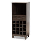 baxton studio trenton modern and contemporary dark brown finished wood 1 drawer wine storage cabinet | Modish Furniture Store-2