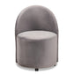 baxton studio bethel glam and luxe grey velvet fabric upholstered rolling accent chair | Modish Furniture Store-3
